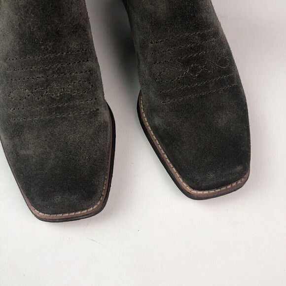 Zodiac Agatha Suede Western Ankle Botties size 6 Olive Cowgirl festival boho - Picture 4 of 11